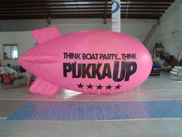 Inflatable Advertising Helium Zeppelin , Openning Events Pink PVC Inflatables