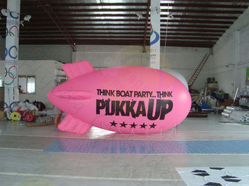 Inflatable Advertising Helium Zeppelin , Openning Events Pink PVC Inflatables