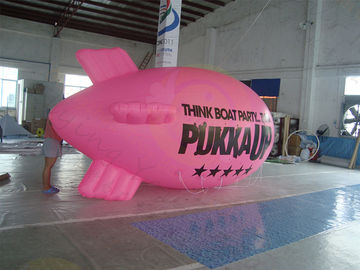 Inflatable Advertising Helium Zeppelin , Openning Events Pink PVC Inflatables