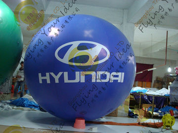 Bespoke Helium Inflatable Advertising Balloon , 0.18mm PVC Sealed Inflatable Sphere