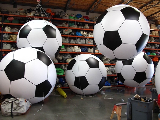 Soccer Shape Giant Advertising Inflatable Helium Balloon With Full Printing
